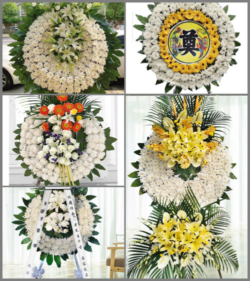 广东梅州市五华县华城镇新五村花圈速递